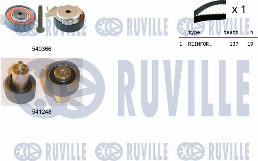 Ruville 550486 - Zahnriemensatz alexcarstop-ersatzteile.com