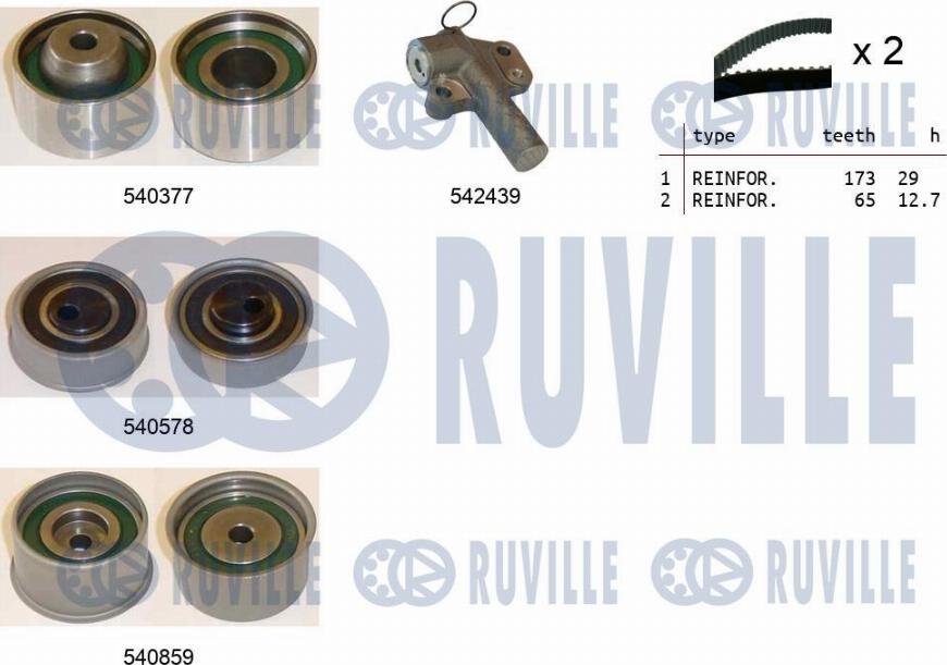 Ruville 550480 - Zahnriemensatz alexcarstop-ersatzteile.com