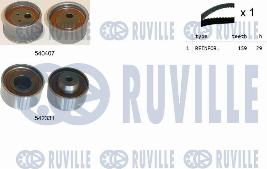 Ruville 550434 - Zahnriemensatz alexcarstop-ersatzteile.com