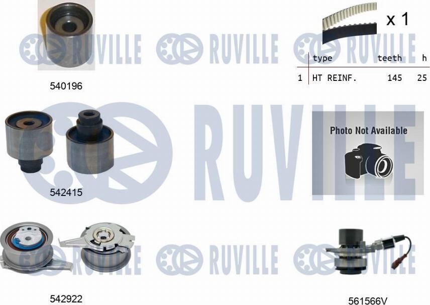 Ruville 5505062 - Wasserpumpe + Zahnriemensatz alexcarstop-ersatzteile.com