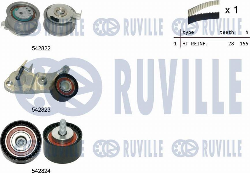 Ruville 550502 - Zahnriemensatz alexcarstop-ersatzteile.com