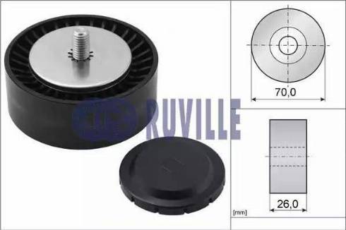 Ruville 55065 - Umlenk / Führungsrolle, Keilrippenriemen alexcarstop-ersatzteile.com