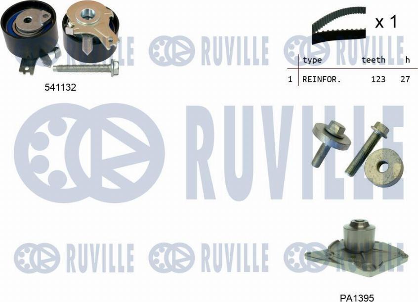 Ruville 5500552 - Wasserpumpe + Zahnriemensatz alexcarstop-ersatzteile.com