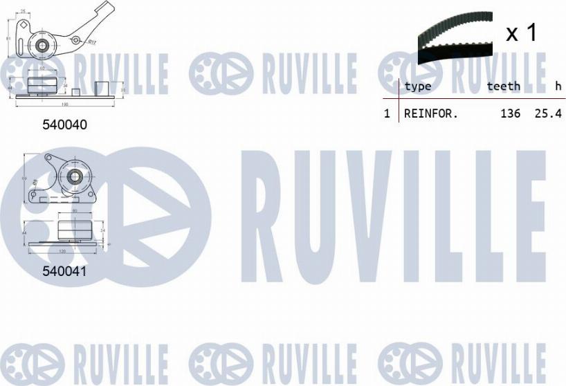 Ruville 550066 - Zahnriemensatz alexcarstop-ersatzteile.com