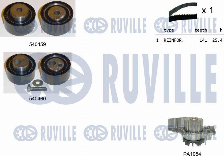 Ruville 5500191 - Wasserpumpe + Zahnriemensatz alexcarstop-ersatzteile.com