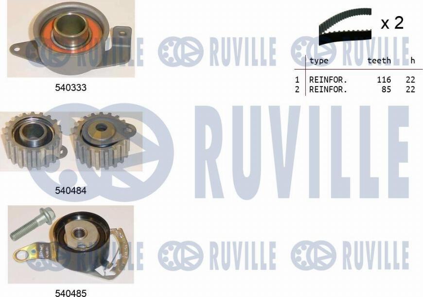 Ruville 550014 - Zahnriemensatz alexcarstop-ersatzteile.com