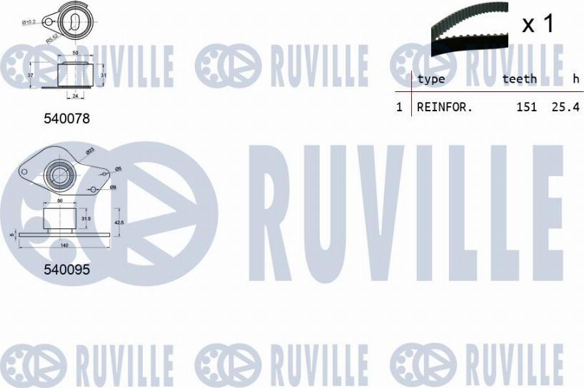 Ruville 550016 - Zahnriemensatz alexcarstop-ersatzteile.com