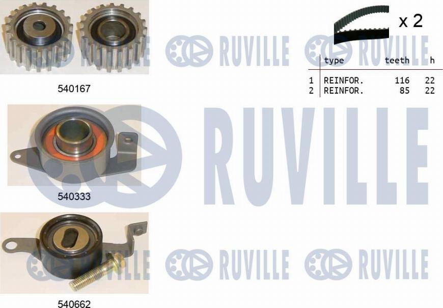 Ruville 550011 - Zahnriemensatz alexcarstop-ersatzteile.com