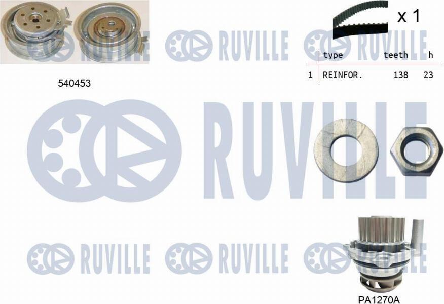 Ruville 5500131 - Wasserpumpe + Zahnriemensatz alexcarstop-ersatzteile.com