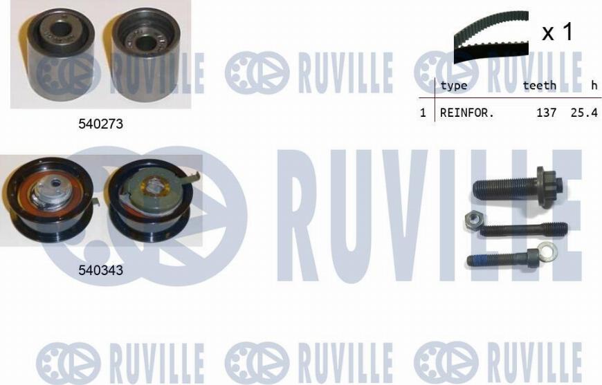 Ruville 550017 - Zahnriemensatz alexcarstop-ersatzteile.com