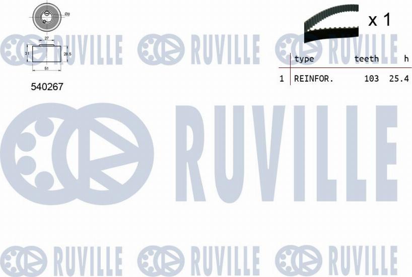 Ruville 550085 - Zahnriemensatz alexcarstop-ersatzteile.com