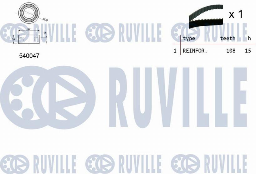 Ruville 550024 - Zahnriemensatz alexcarstop-ersatzteile.com