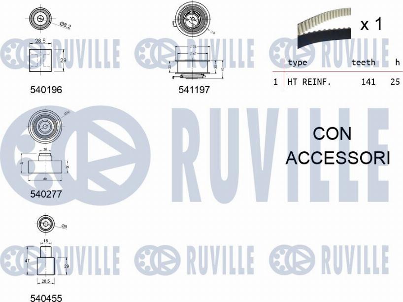 Ruville 550025 - Zahnriemensatz alexcarstop-ersatzteile.com