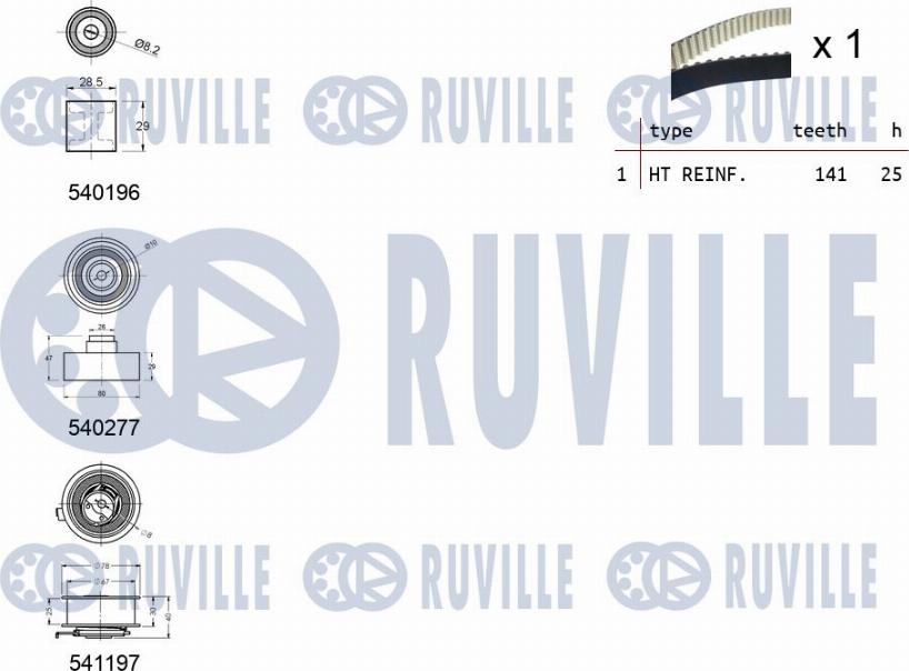 Ruville 550160 - Zahnriemensatz alexcarstop-ersatzteile.com