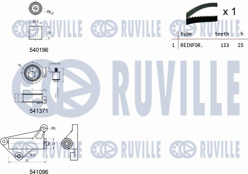 Ruville 550108 - Zahnriemensatz alexcarstop-ersatzteile.com