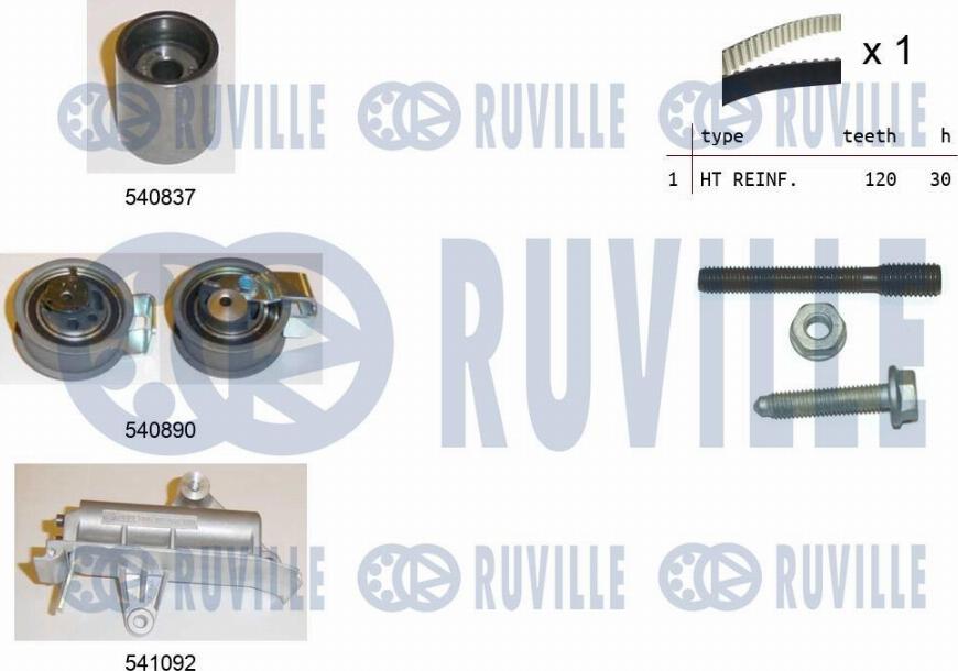 Ruville 550138 - Zahnriemensatz alexcarstop-ersatzteile.com