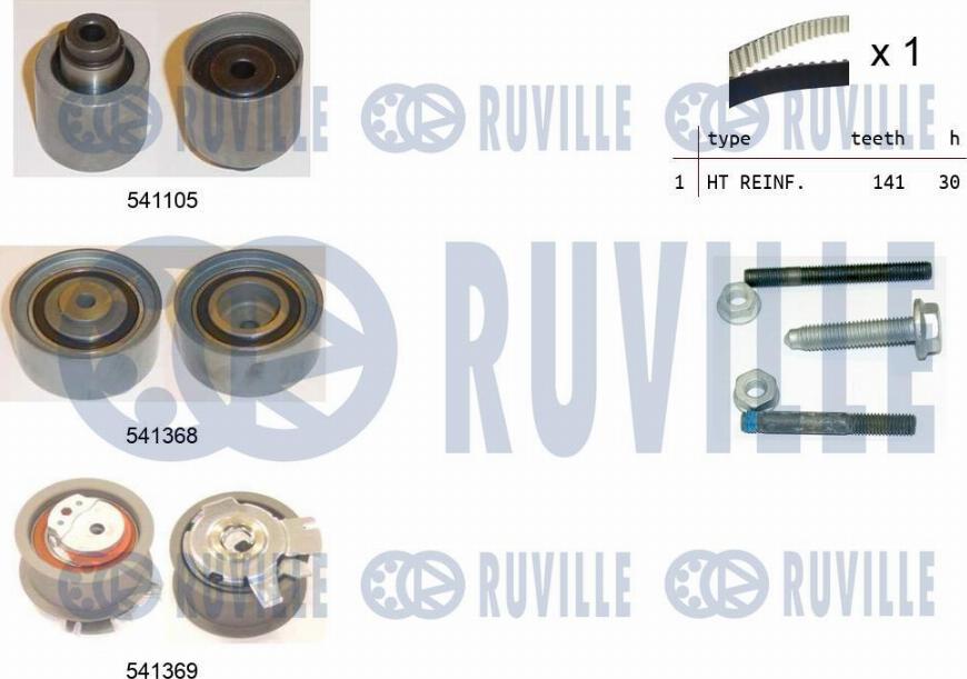 Ruville 550126 - Zahnriemensatz alexcarstop-ersatzteile.com