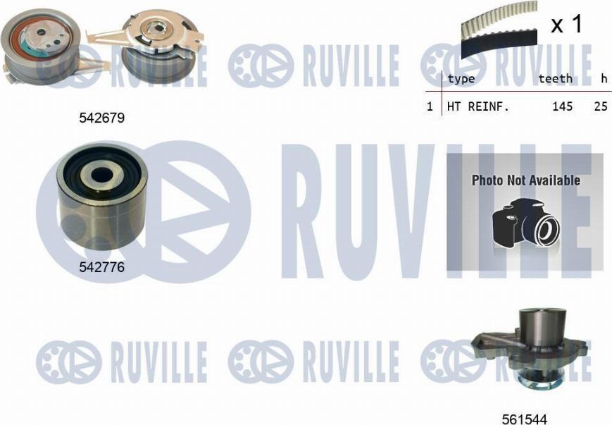 Ruville 5503911 - Wasserpumpe + Zahnriemensatz alexcarstop-ersatzteile.com