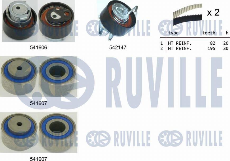 Ruville 550398 - Zahnriemensatz alexcarstop-ersatzteile.com