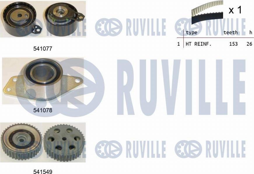 Ruville 550349 - Zahnriemensatz alexcarstop-ersatzteile.com