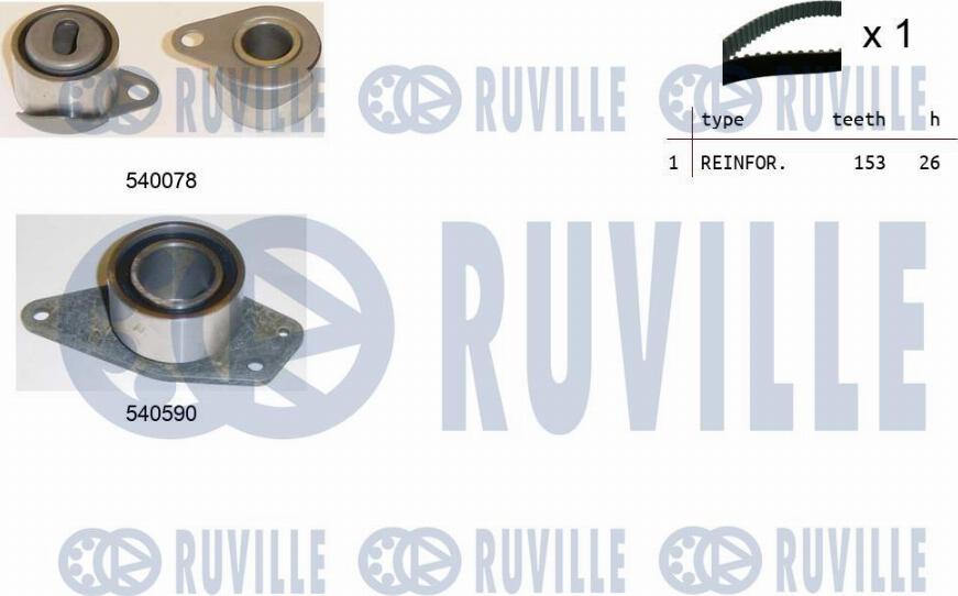 Ruville 550344 - Zahnriemensatz alexcarstop-ersatzteile.com