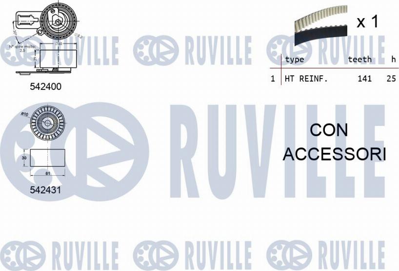 Ruville 550358 - Zahnriemensatz alexcarstop-ersatzteile.com