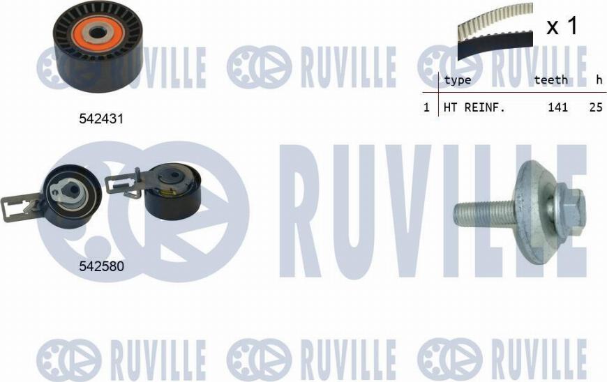 Ruville 550369 - Zahnriemensatz alexcarstop-ersatzteile.com