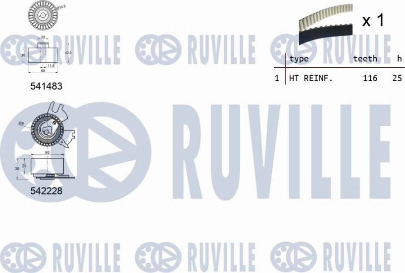 Ruville 550367 - Zahnriemensatz alexcarstop-ersatzteile.com