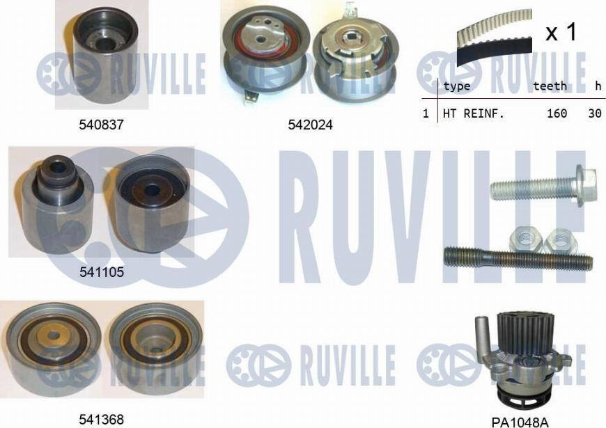 Ruville 5503051 - Wasserpumpe + Zahnriemensatz alexcarstop-ersatzteile.com