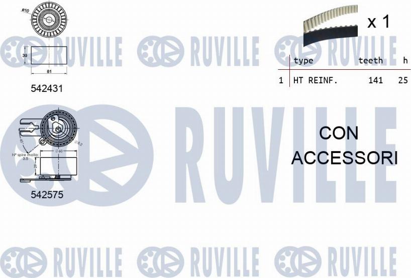 Ruville 550380 - Zahnriemensatz alexcarstop-ersatzteile.com