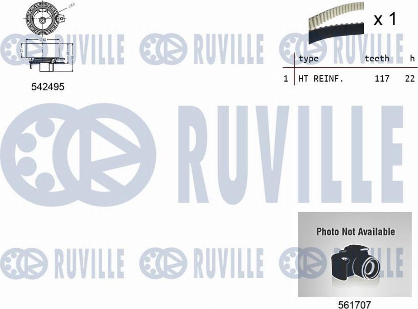 Ruville 5503742 - Wasserpumpe + Zahnriemensatz alexcarstop-ersatzteile.com