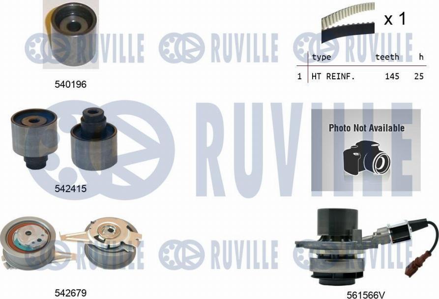 Ruville 5503762 - Wasserpumpe + Zahnriemensatz alexcarstop-ersatzteile.com