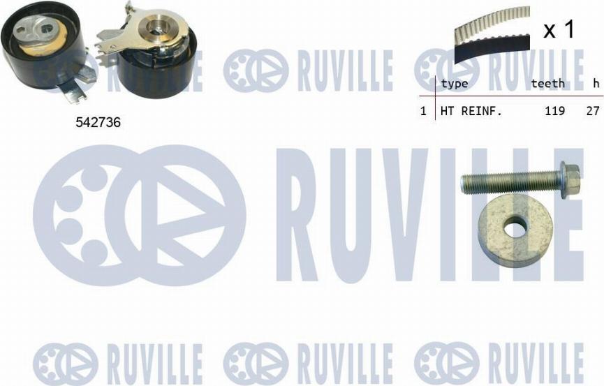 Ruville 550378 - Zahnriemensatz alexcarstop-ersatzteile.com