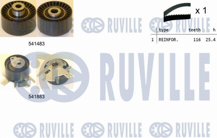 Ruville 550296 - Zahnriemensatz alexcarstop-ersatzteile.com