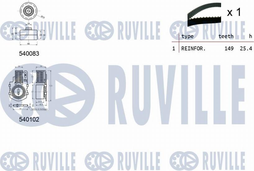 Ruville 550240 - Zahnriemensatz alexcarstop-ersatzteile.com