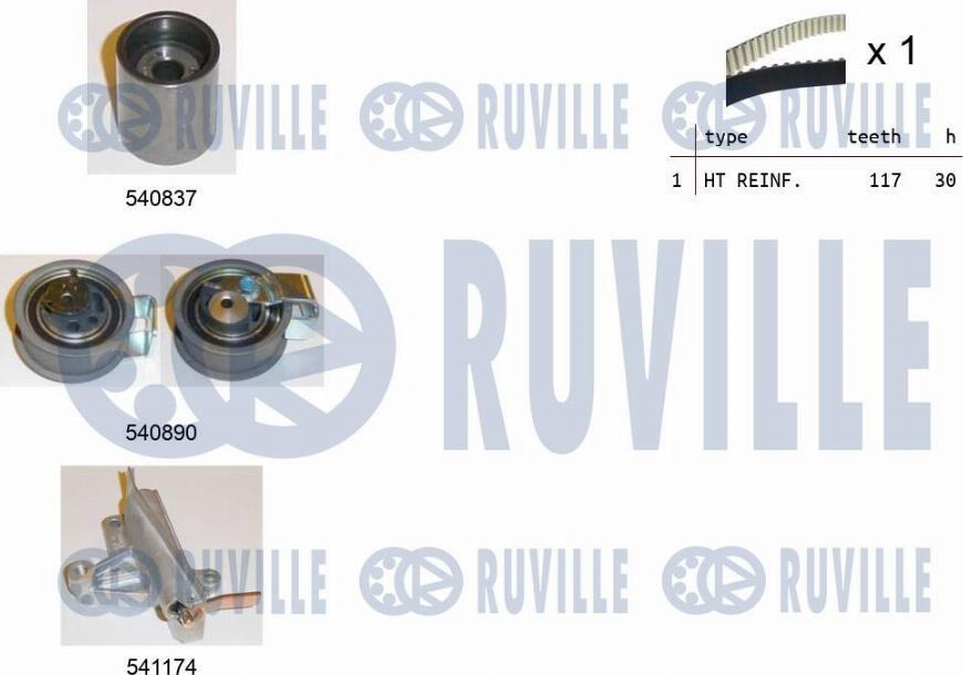 Ruville 550255 - Zahnriemensatz alexcarstop-ersatzteile.com