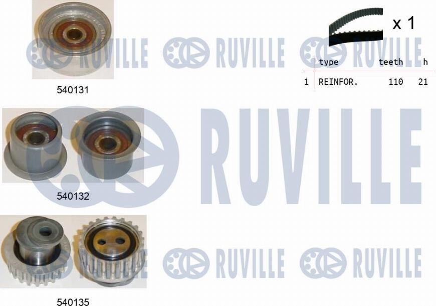 Ruville 550204 - Zahnriemensatz alexcarstop-ersatzteile.com