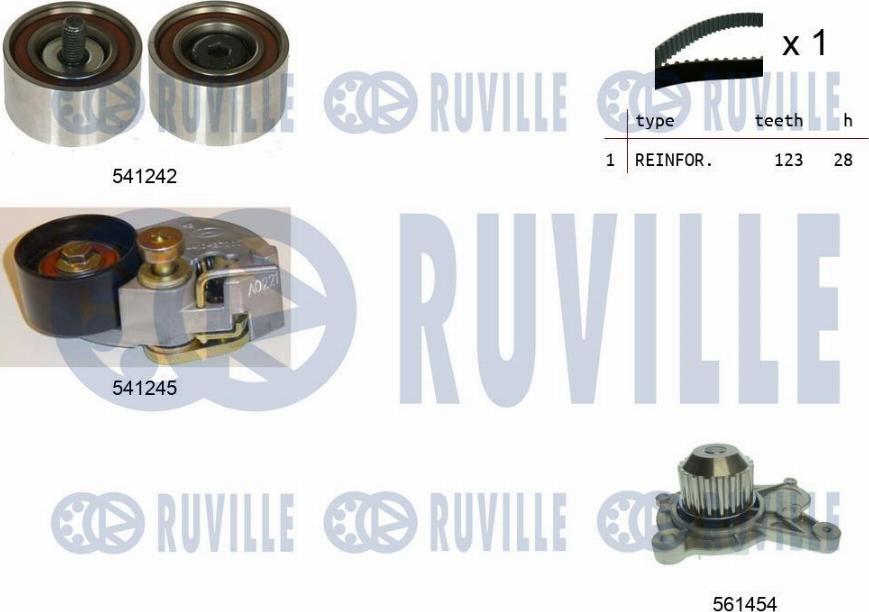 Ruville 5502752 - Wasserpumpe + Zahnriemensatz alexcarstop-ersatzteile.com