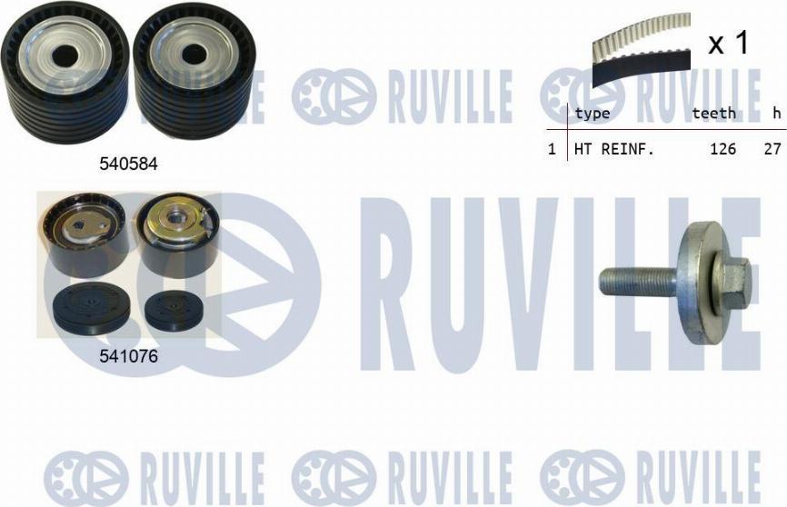 Ruville 5502771 - Wasserpumpe + Zahnriemensatz alexcarstop-ersatzteile.com