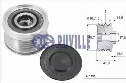 Ruville 55169 - Riemenscheibe, Generator alexcarstop-ersatzteile.com