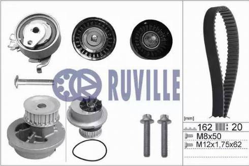 Ruville 55327723 - Wasserpumpe + Zahnriemensatz alexcarstop-ersatzteile.com