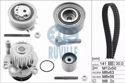 Ruville 55766711 - Wasserpumpe + Zahnriemensatz alexcarstop-ersatzteile.com