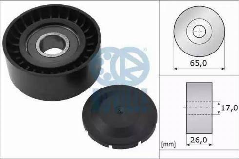 Ruville 55787 - Umlenk / Führungsrolle, Keilrippenriemen alexcarstop-ersatzteile.com