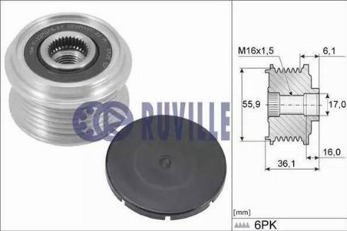 Ruville 56543 - Riemenscheibe, Generator alexcarstop-ersatzteile.com