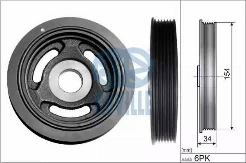 Ruville 515916 - Riemenscheibe, Kurbelwelle alexcarstop-ersatzteile.com