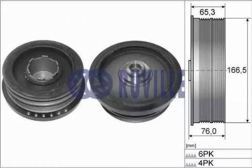 Ruville 515003 - Riemenscheibe, Kurbelwelle alexcarstop-ersatzteile.com