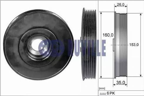 Ruville 515201 - Riemenscheibe, Kurbelwelle alexcarstop-ersatzteile.com