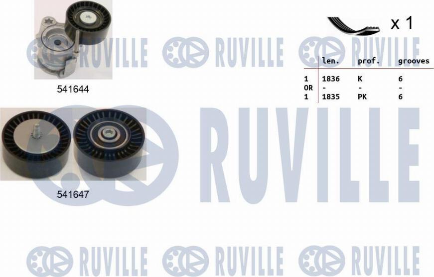 Ruville 570098 - Keilrippenriemensatz alexcarstop-ersatzteile.com