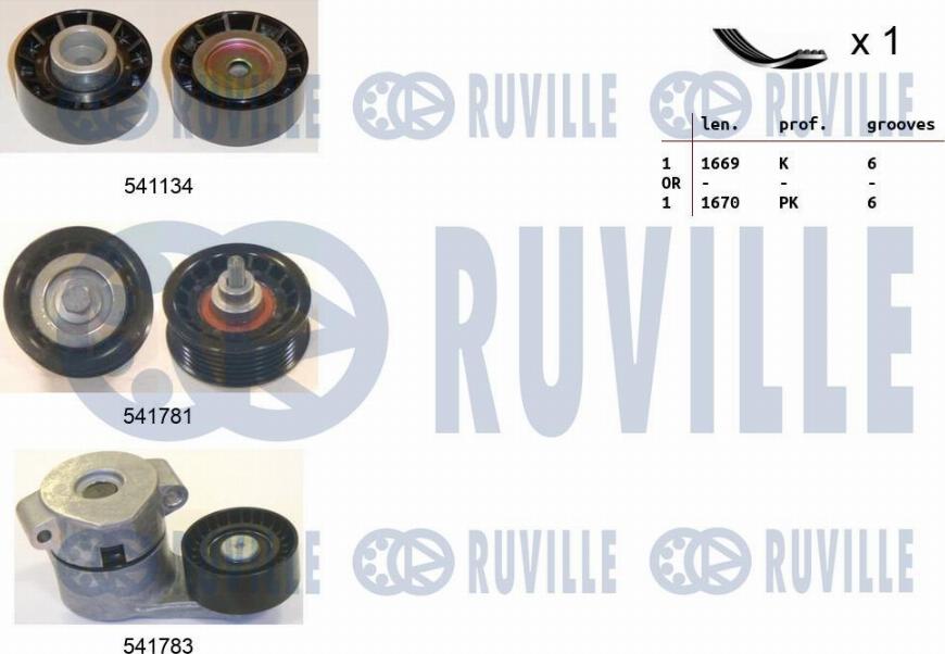 Ruville 570058 - Keilrippenriemensatz alexcarstop-ersatzteile.com