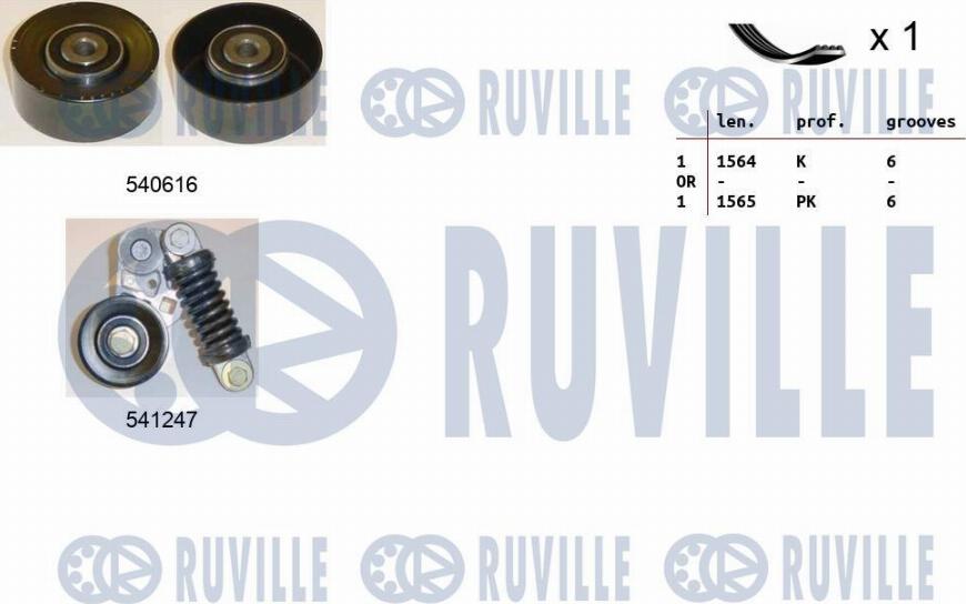 Ruville 570057 - Keilrippenriemensatz alexcarstop-ersatzteile.com